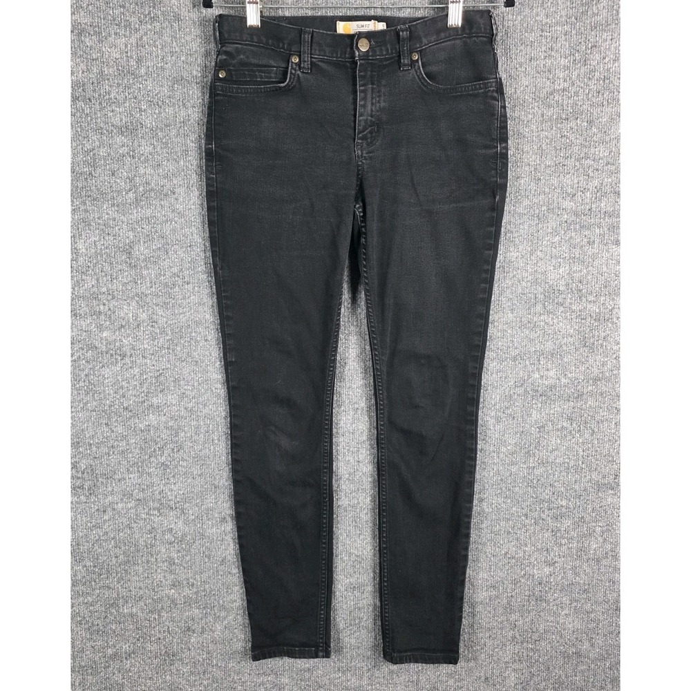 Carhartt Women's 6 Jeans Slim Fit‎ Layton Skinny Leg Black Pants Workwear Onyx